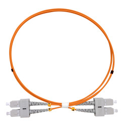 Jarretière optique Multim OM1 62.5/125 duplex Zipp orange SC/SC 1.00m