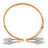 Jarretière optique Multim OM2 50/125 duplex Zipp orange SC/SC 1.00m