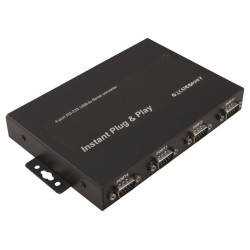 Adaptateur USB 2.0 A mâle / 4 ports RS232 (série) DB9M