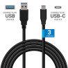 Cordon USB 3.1 type C / USB 3.0 A mâle-mâle 3A Double blindage 3.00m