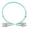Jarretière opti Multim OM3 50/125 duplex Zipp aqua Turq SC/SC 1.00m