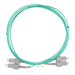 Jarretière opti Multim OM3 50/125 duplex Zipp aqua Turq SC/SC 2.00m