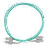 Jarretière opti Multim OM3 50/125 duplex Zipp aqua Turq SC/SC 2.00m