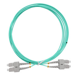 Jarretière opti Multim OM3 50/125 duplex Zipp aqua Turq SC/SC 3.00m