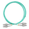 Jarretière opti Multim OM3 50/125 duplex Zipp aqua Turq SC/SC 3.00m