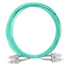 Jarretière opti Multim OM3 50/125 duplex Zipp aqua Turq SC/SC 5.00m