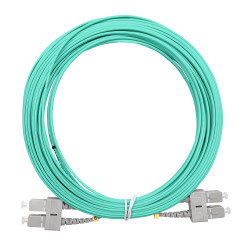Jarretière opti Multim OM3 50/125 duplex Zipp aqua Turq SC/SC 10.00m