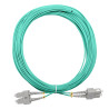 Jarretière opti Multim OM3 50/125 duplex Zipp aqua Turq SC/SC 15.00m