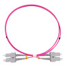 Jarretière optique multimode OM4 50/125 duplex Zipp rose SC/SC 1.00m