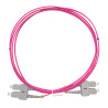 Jarretière optique multimode OM4 50/125 duplex Zipp rose SC/SC 2.00m