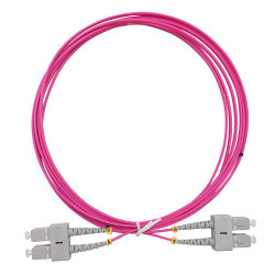Jarretière optique multimode OM4 50/125 duplex Zipp rose SC/SC 3.00m