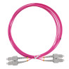 Jarretière optique multimode OM4 50/125 duplex Zipp rose SC/SC 3.00m