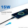 Cordon USB 3.1 type C / USB 3.0 A mâle-mâle 3A Double blindage 2.00m