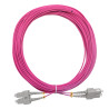 Jarretière optique multimode OM4 50/125 duplex Zipp rose SC/SC 15.00m