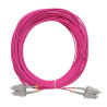 Jarretière optique multimode OM4 50/125 duplex Zipp rose SC/SC 20.00m