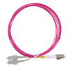 Jarretière optique multimode OM4 50/125 duplex Zipp rose SC/LC 3.00m