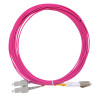 Jarretière optique multimode OM4 50/125 duplex Zipp rose SC/LC 5.00m
