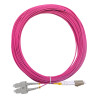 Jarretière optique multimode OM4 50/125 duplex Zipp rose SC/LC 15.00m