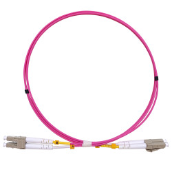 Jarretière optique multimode OM4 50/125 duplex Zipp rose LC/LC 1.00m