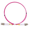 Jarretière optique multimode OM4 50/125 duplex Zipp rose LC/LC 1.00m