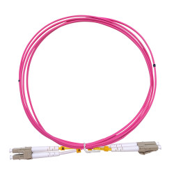 Jarretière optique multimode OM4 50/125 duplex Zipp rose LC/LC 2.00m