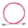 Jarretière optique multimode OM4 50/125 duplex Zipp rose LC/LC 2.00m