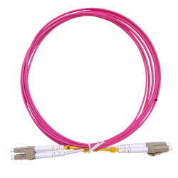 Jarretière optique multimode OM4 50/125 duplex Zipp rose LC/LC 3.00m