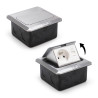 Trappe de sol en alu arrivé alimentation 2p+t et réseau RJ45