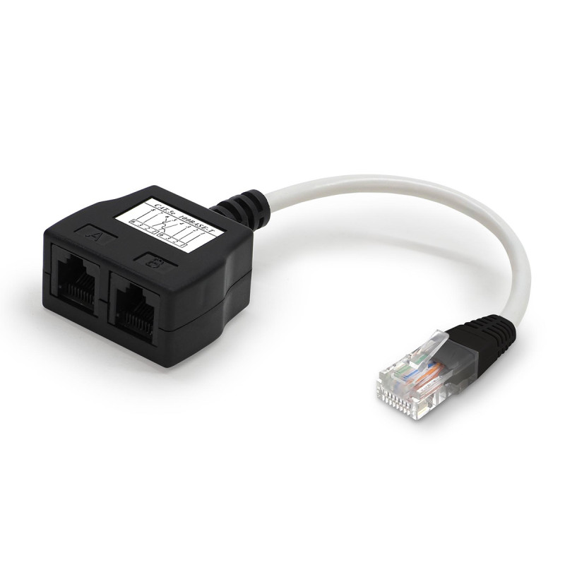 Eclateur de paires RJ45 M/F/F 100BT avec câble Cat. 5e non blindé