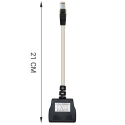 Eclateur de paires RJ45 M/F/F 100BT avec câble Cat. 5e non blindé