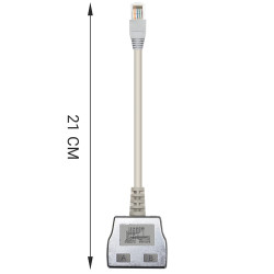 Eclateur de paires RJ45 M/F/F 100BT avec câble Cat. 5e blindé