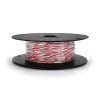 Jarretière téléphonique 2 fils cuivre rouge/blanc touret plast. 100m