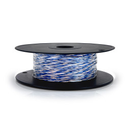 Jarretière téléphonique 2 fils cuivre bleu/blanc touret plast. 100m