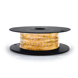 Jarretière téléphonique 2 fils cuivre jaune/blanc touret plast. 100m