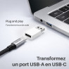 Adaptateur USB 3.0 Male à USB 3.1 Type C Femelle