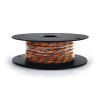 Jarretière téléphonique 2 fils cuivre noir/orange touret plast. 100m