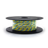 Jarretière téléphonique 2 fils cuivre jaune/bleu touret plast. 100m