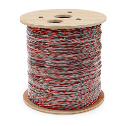 Jarretière téléphonique 2 fils cuivre rouge/blanc touret 1000m