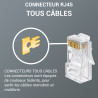 Connecteur RJ45 Cat. 6 non blindé spécial tous câbles sachet de 100