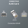 Connecteur RJ45 Cat. 6 blindé spécial tous câbles sachet de 100