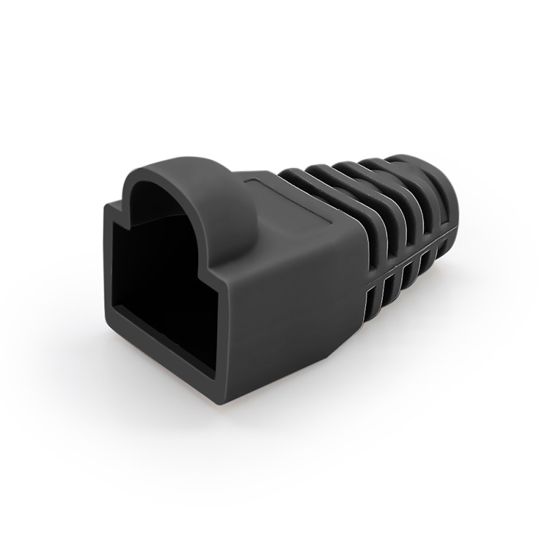 Manchon de protection souple pour connecteurs RJ45 noir unité