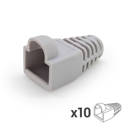 Manchon de protection souple pour RJ45 Gris clair sachet de 10
