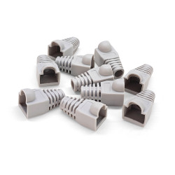 Manchon de protection souple pour RJ45 Gris clair sachet de 10