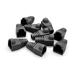 Manchon de protection souple pour RJ45 noir sachet de 10