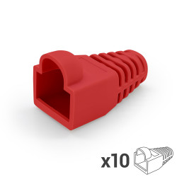 Manchon de protection souple pour RJ45 rouge sachet de 10