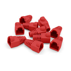 Manchon de protection souple pour RJ45 rouge sachet de 10