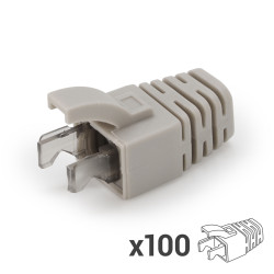 Manchon RJ45 avec maintien méca Diam 6.00mm sachet de 100 Beige