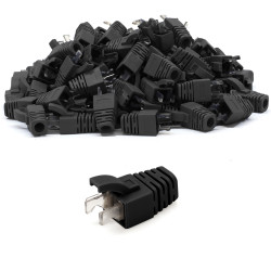 Manchon RJ45 avec maintien méca Diam 6.00mm sachet de 100 Noir