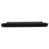 Panneau de brassage téléphonique noir 19'' 1U 60 ports ISDN Cat. 3