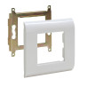 Cadre support de plastron 80x80mm avec grille type Mosaic blanc